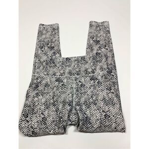 Balance Collection Women's Snakeskin Pull On Leggings Gray & White Size Medium